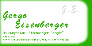 gergo eisenberger business card